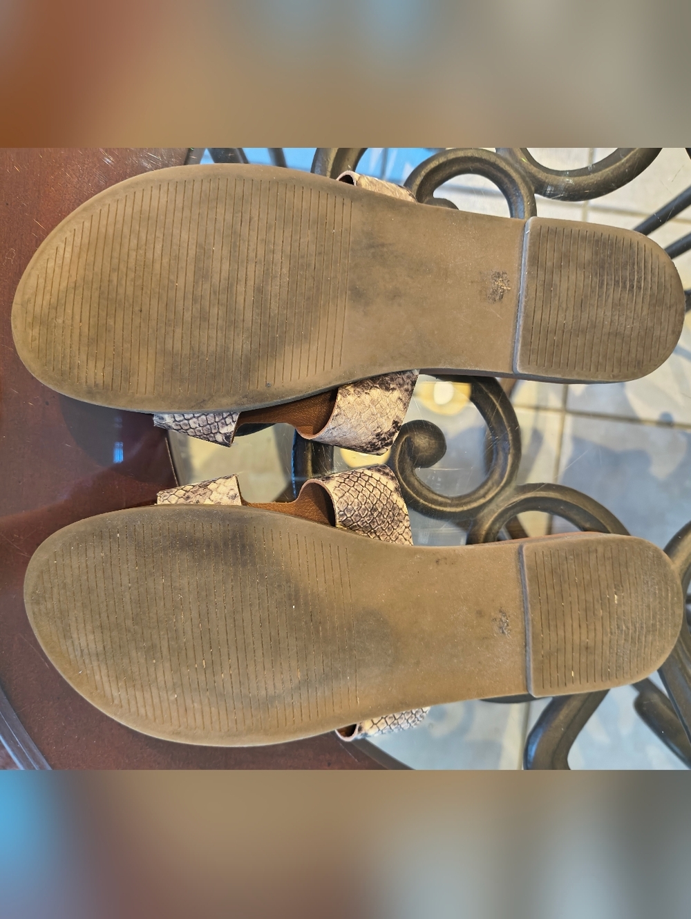 Steve Madden Python Harriet Sandals - Picture 2 of 3